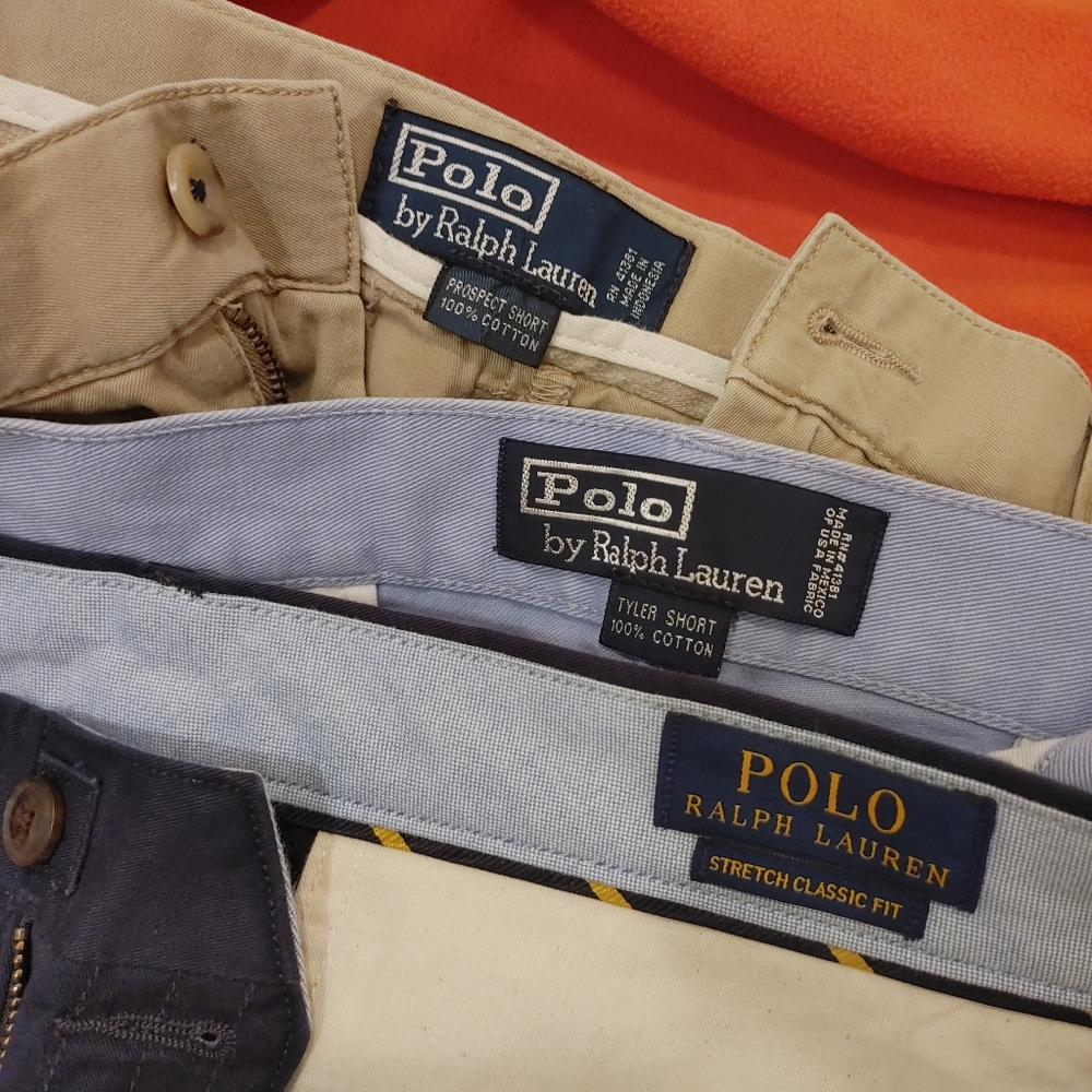 Lot of 3 Polo Ralph Lauren 9" Classic Fit Cotton Shorts